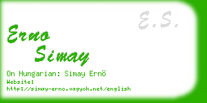 erno simay business card